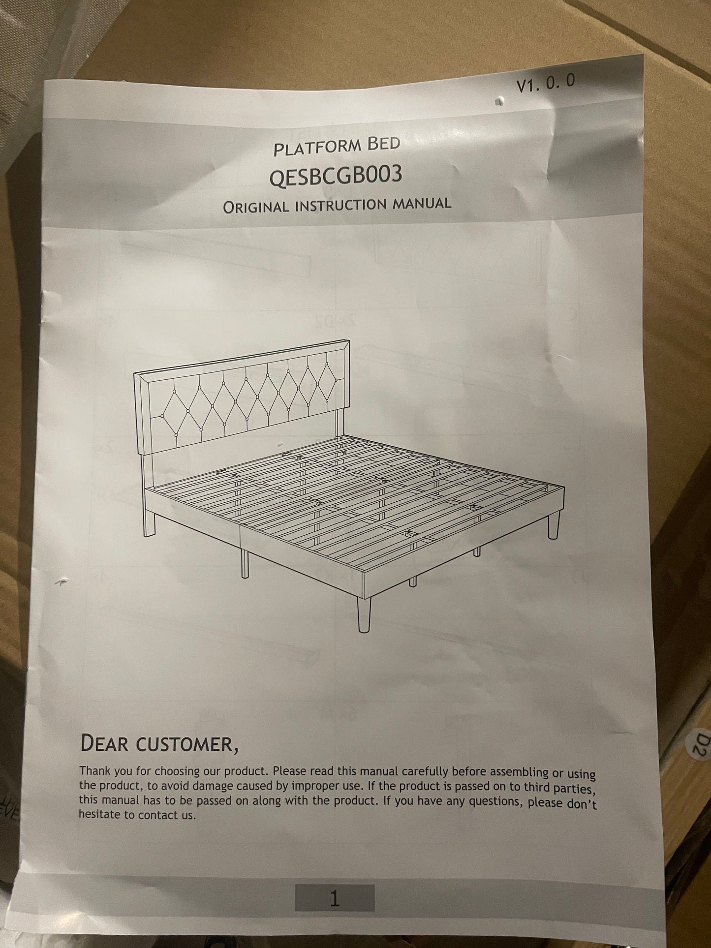 King size
Hegg Tufted Upholstered Platform Bed - MAGICDISCOUNTS