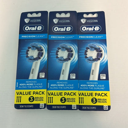 3 Oral-B Precision Clean Replacement Electric Toothbrush Head 3ct - Brand New