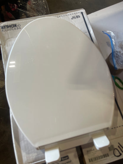 Kohler Brevia Slow Close Elongated White Plastic Toilet Seat