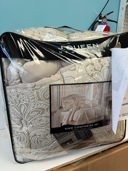 j. Queen - Trinity Champagne Comforter Set king