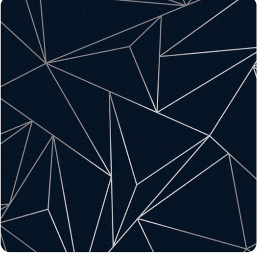 Scatter Geo Navy Wallpaper, NEXT