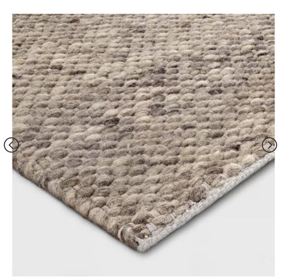 7 by 10 Chunky Knit Wool Woven Rug - Threshold™