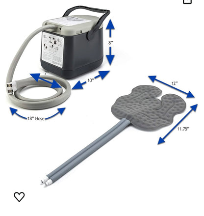 Ossur Cold Rush Compact Therapy Machine System with Universal Pad- Ergonomic, Adjustable Wrap Pad Included- Quiet, Lightweight and Strong Cryotherapy Freeze Kit Pump