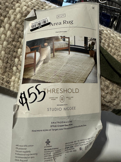 Cottonwood Hand Woven Plaid Wool/Cotton Area Rug - Threshold™ designed with Studio McGee 5'x7'