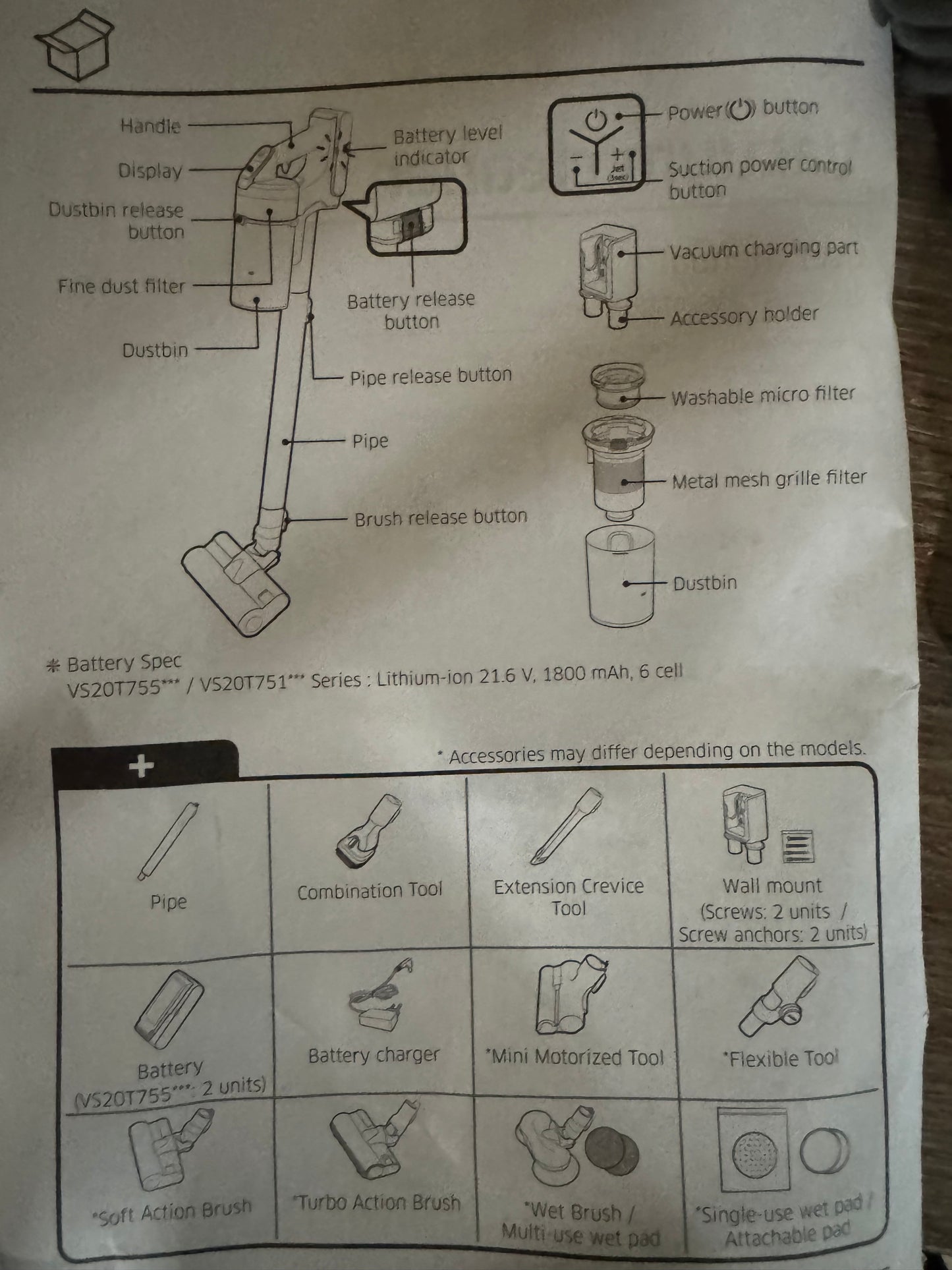 Samsung Jet 75+ Cordless Stick Vacuum with extra battery