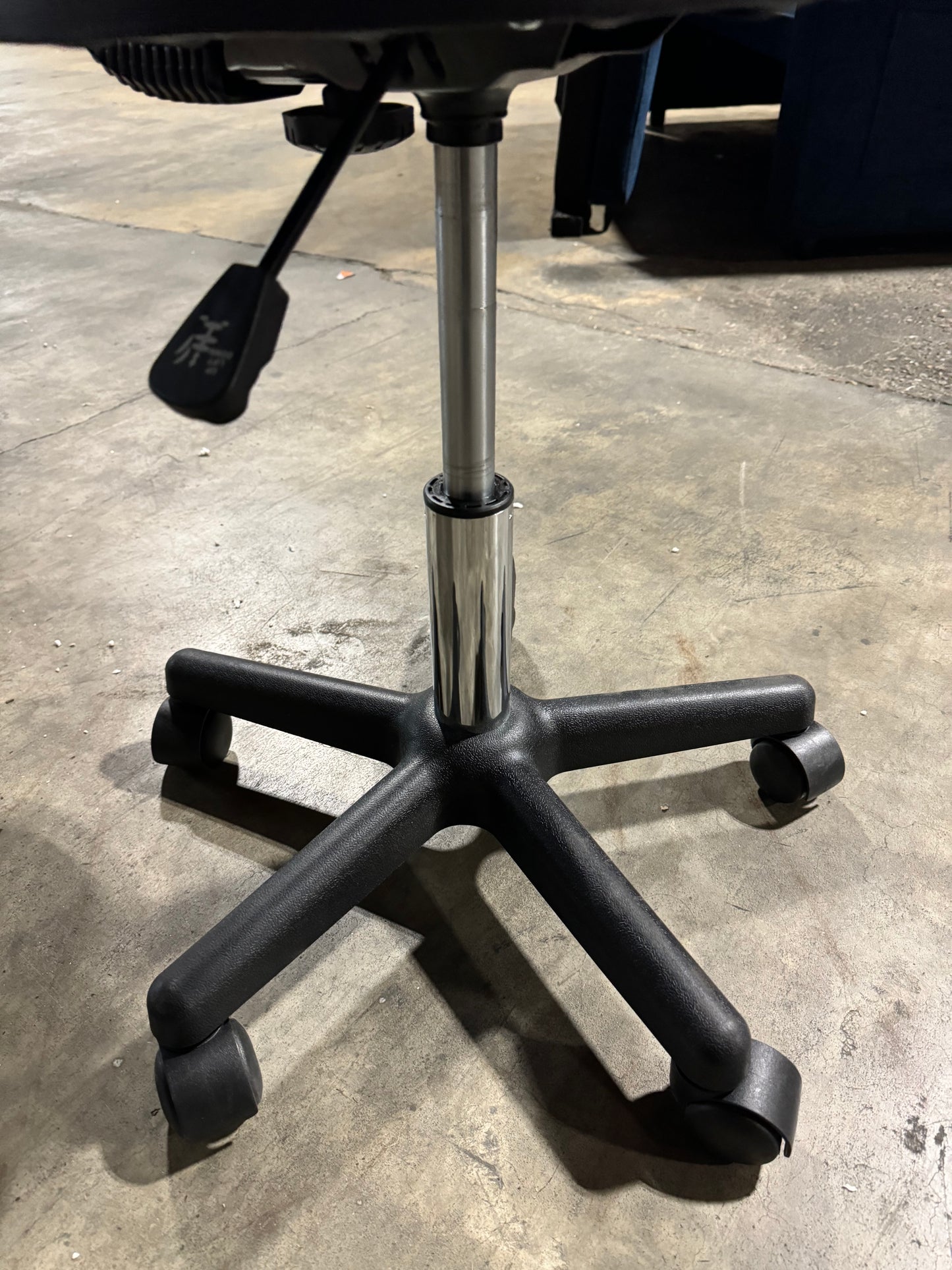 Richardton Backed Adjustable Height Ergonomic Lab Stool with Wheels