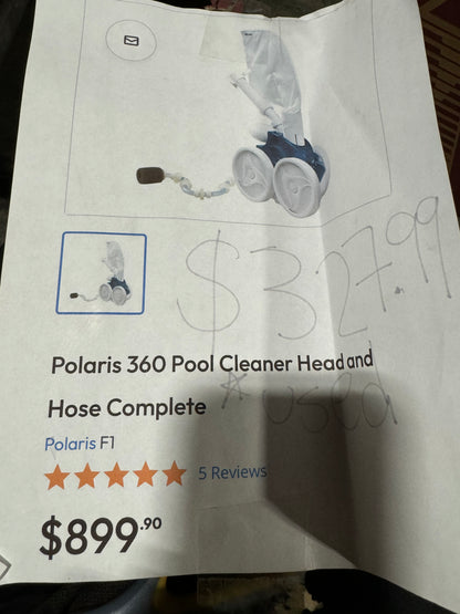 Polaris 360 Pool Cleaner Head and
Hose Complete