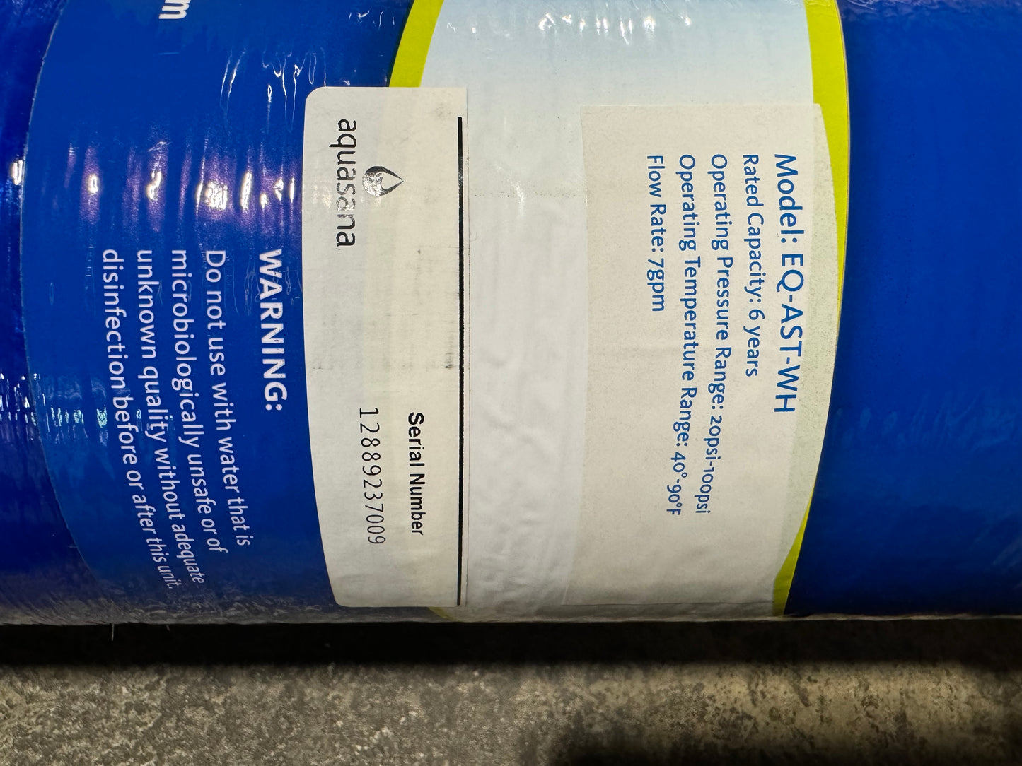 Aquasana Rhino Salt-Free Conditioner Replacement Tank - 57" Tall - Water Softener Alternative - No Salt Descaler - 1,000,000 Gallons