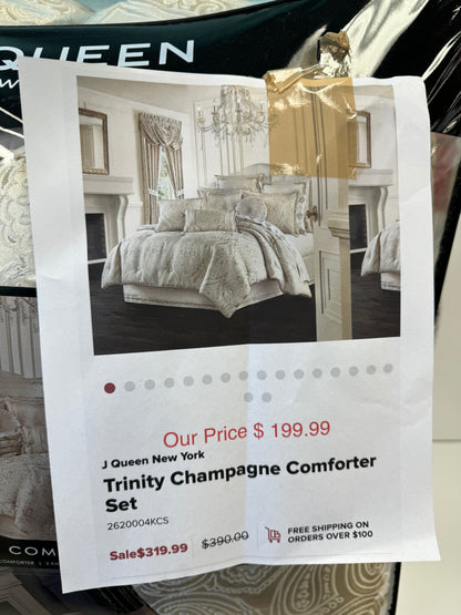 j. Queen - Trinity Champagne Comforter Set king