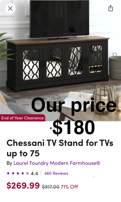 Chessani TV Stand for TVs up to 75