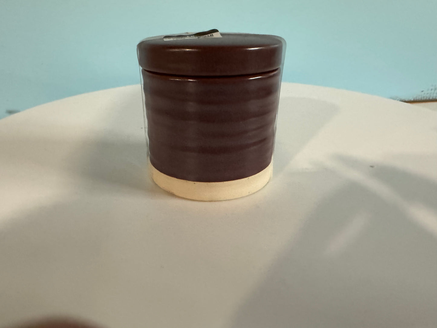 Threshold Brown Ceramic Canister Brown  4.2" Height x 4" Wide