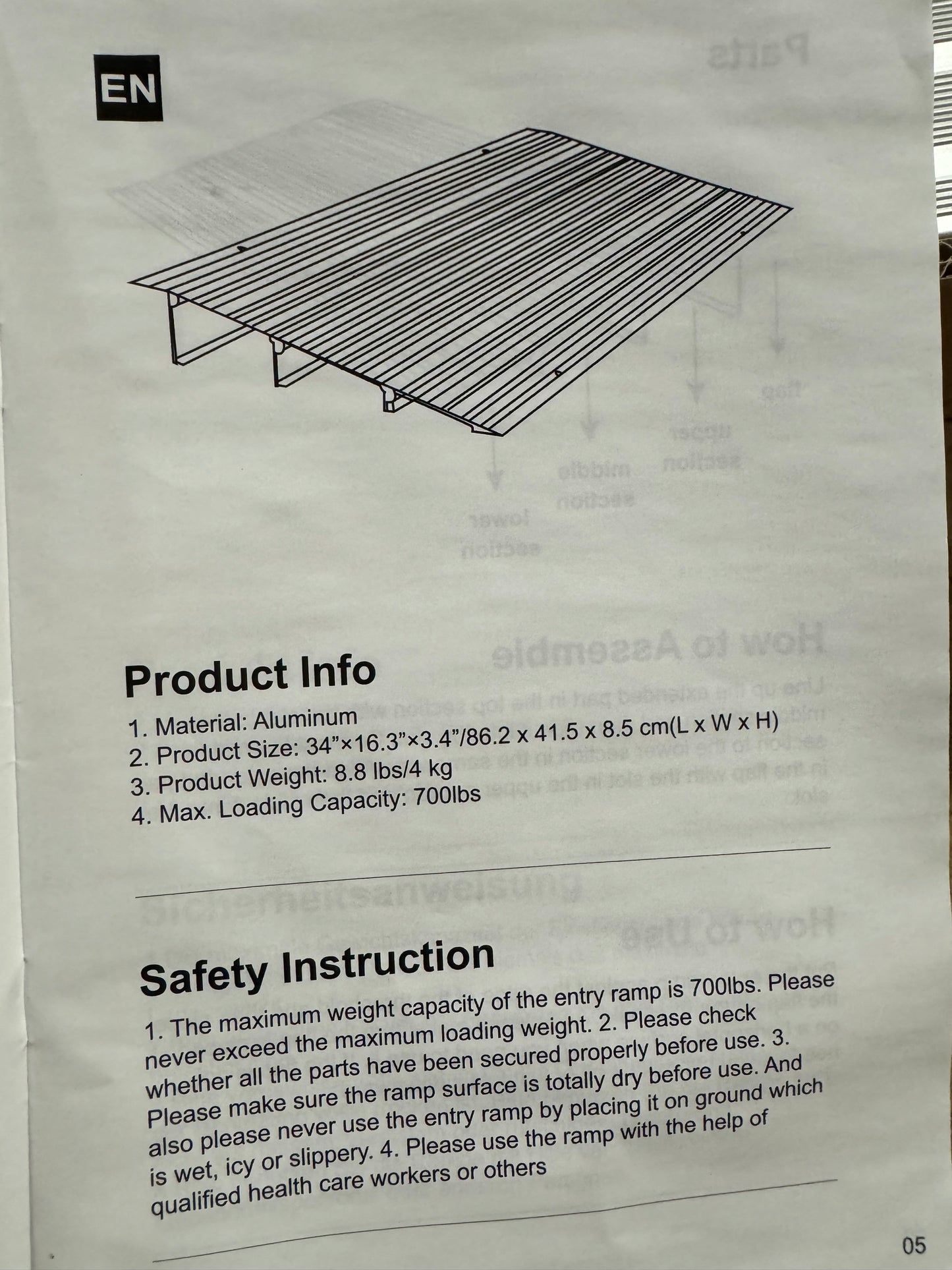 Goplus Door Threshold Ramp, 3‘’ Rise Threshold Ramps for Doorways with Non-slip Surface, Adjustable Aluminum Door Entry Ramps for Wheelchairs, Scooters, Power Chairs, 700LBS Load Capacity (3" Rise)