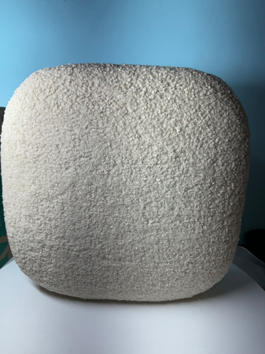 Boucle Cream Square Footstool