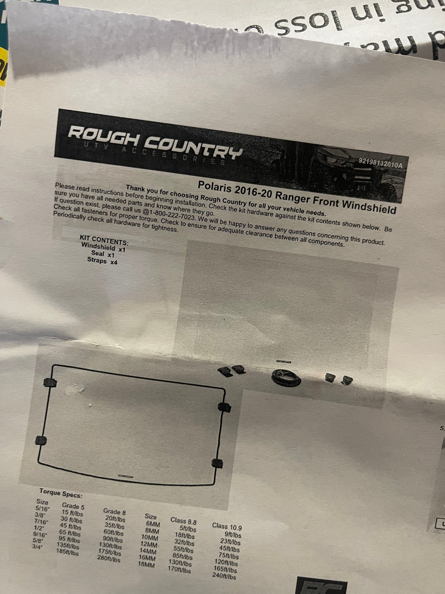 Rough Country Full Windshield for Polaris Ranger XP
1000-98132010