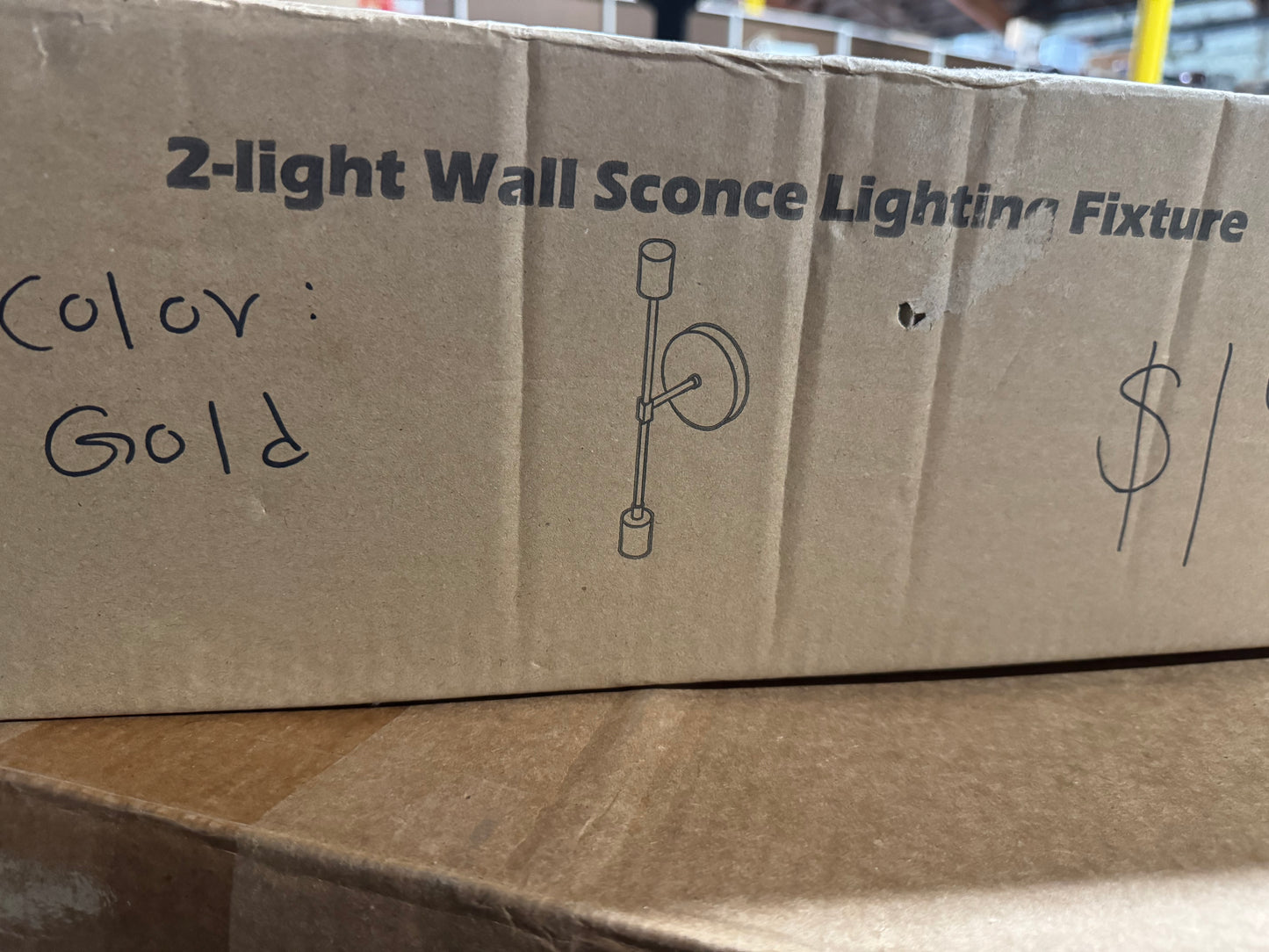 2- light wall sconce lighting fixture