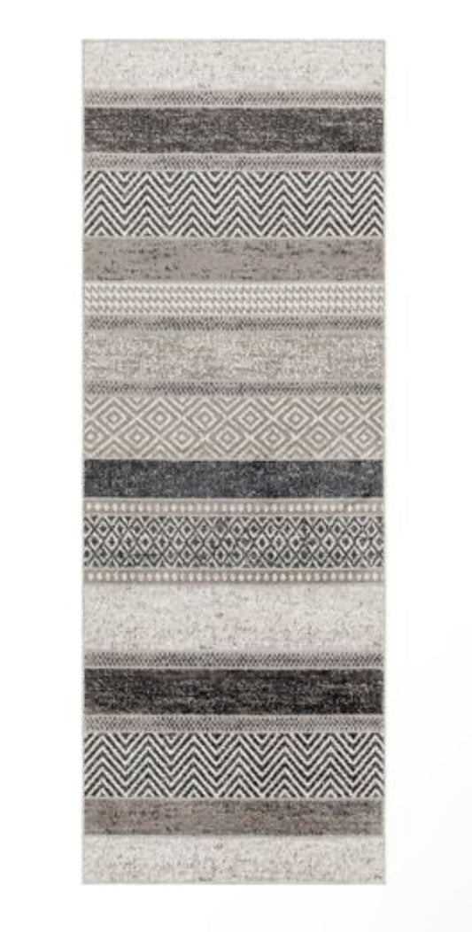 2'7"x7'3" Lavadora Modern Machine Washable Rug Black - Artistic Weavers