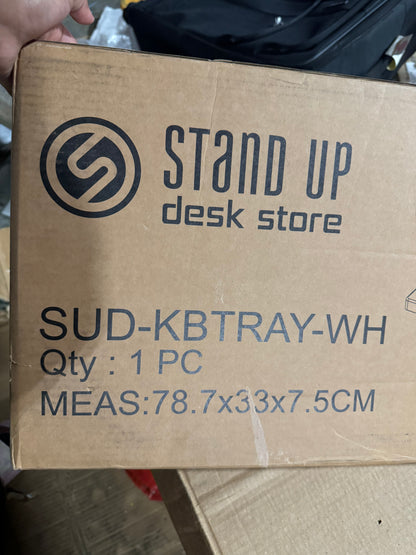 Stand Up Desk Store Clamp-On Retractable Adjustable Keyboard Tray / Under Desk Keyboard Tray | Increase Comfort And Usable Desk Space | For Desks Up To 1.5"