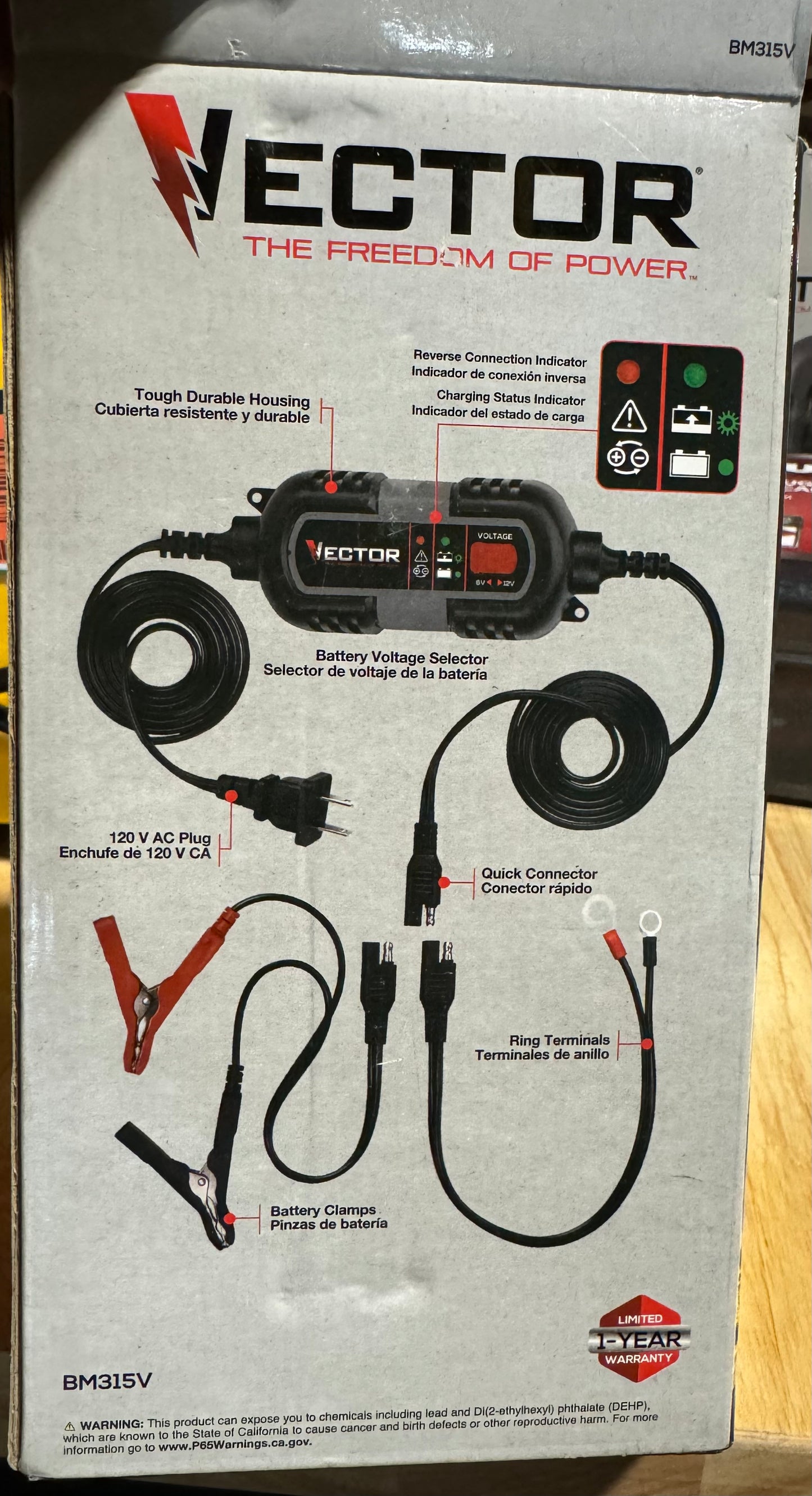 1.5 Amp Battery Charger, Battery Maintainer, Trickle Charger, 6V and 12V, Fully Automatic