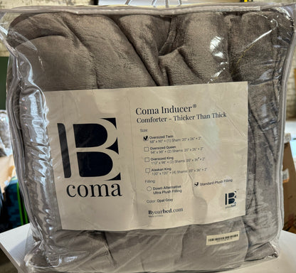 Byourbed Thicker Than Thick - Coma Inducer® Twin XL Comforter Set - Standard Plush Filling - Opal Gray