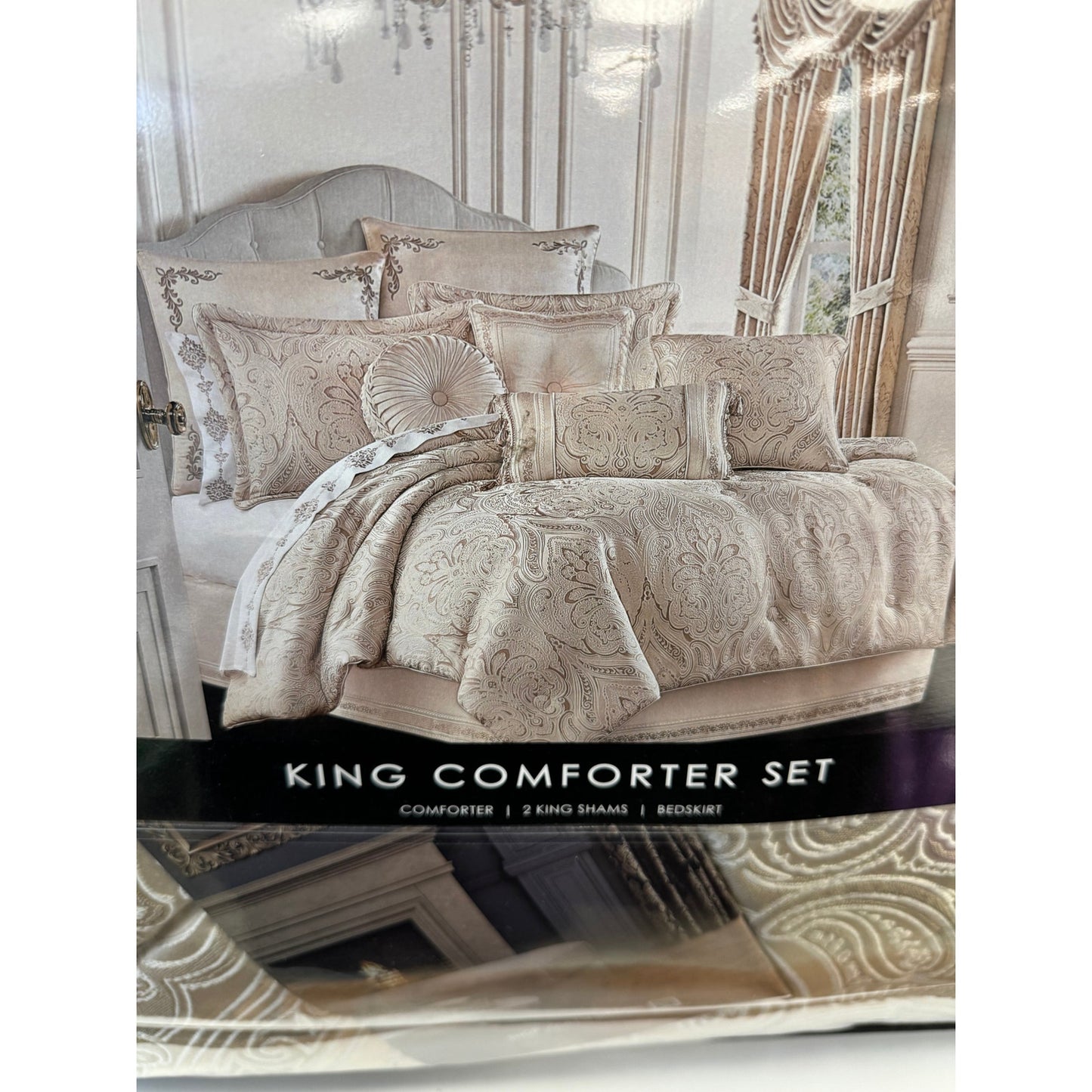 J. Queen - Trinity Champagne Comforter Set king