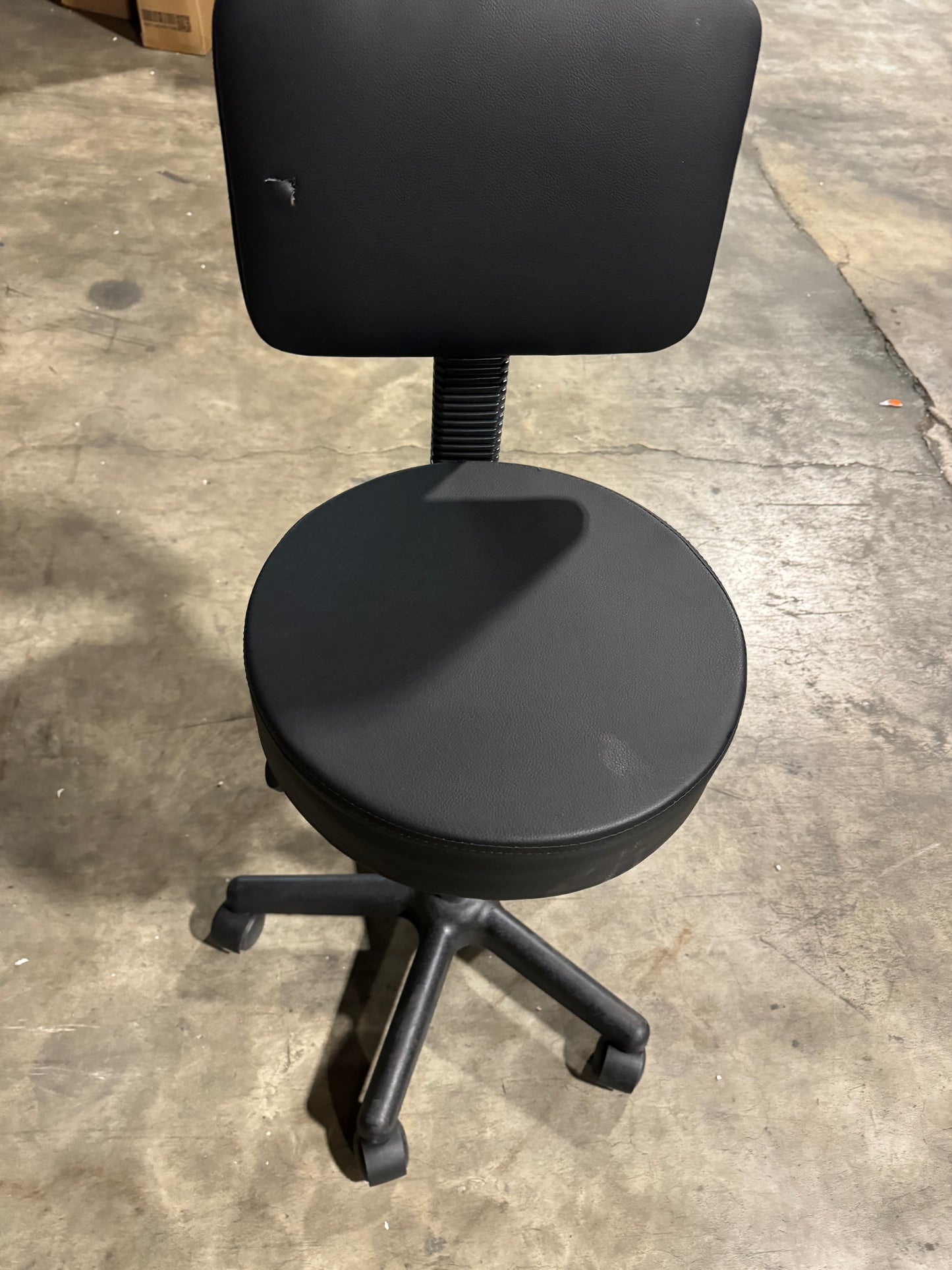 Richardton Backed Adjustable Height Ergonomic Lab Stool with Wheels