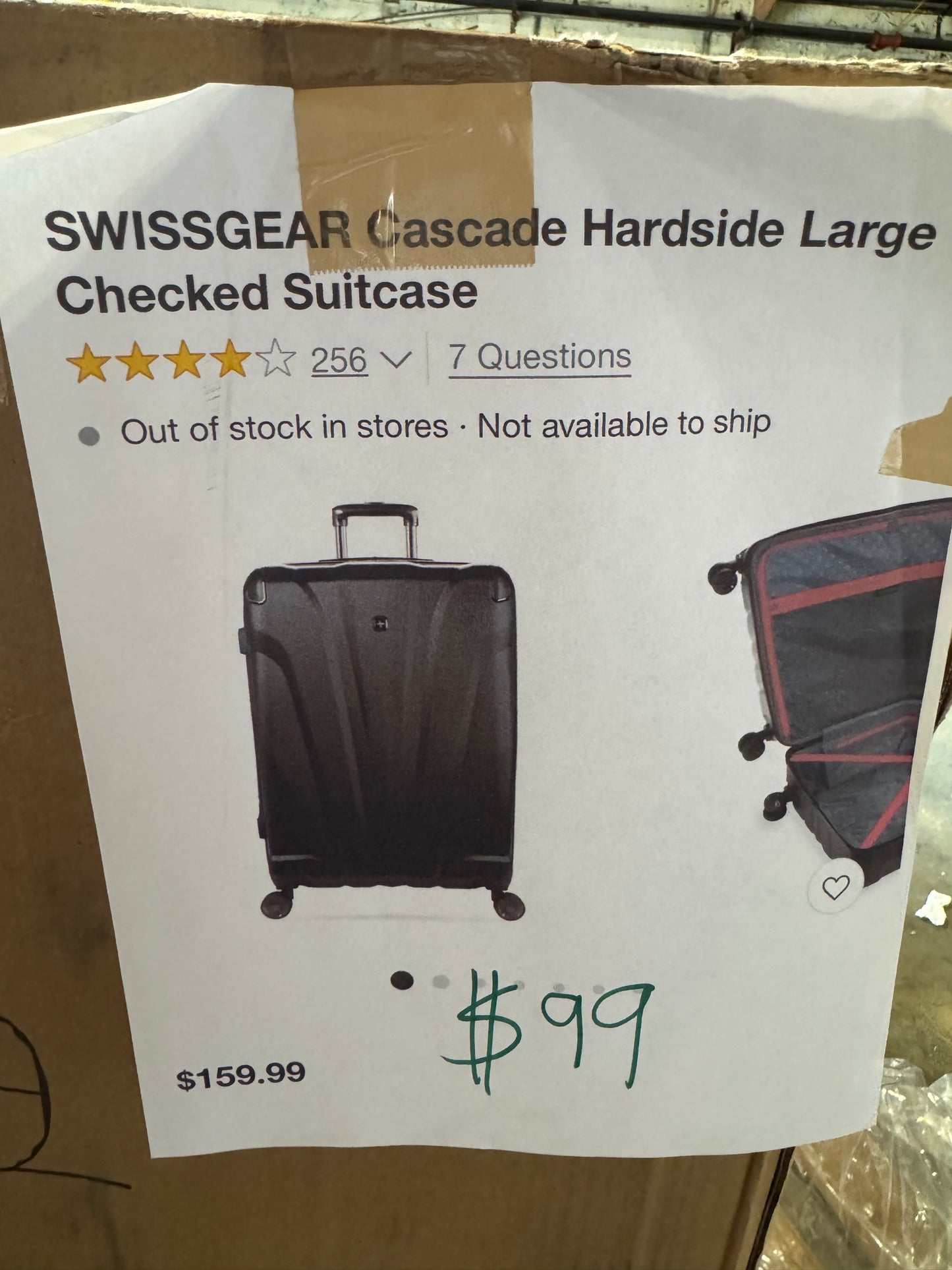 SWISSGEAR Cascade Hardside Large Checked Suitcase