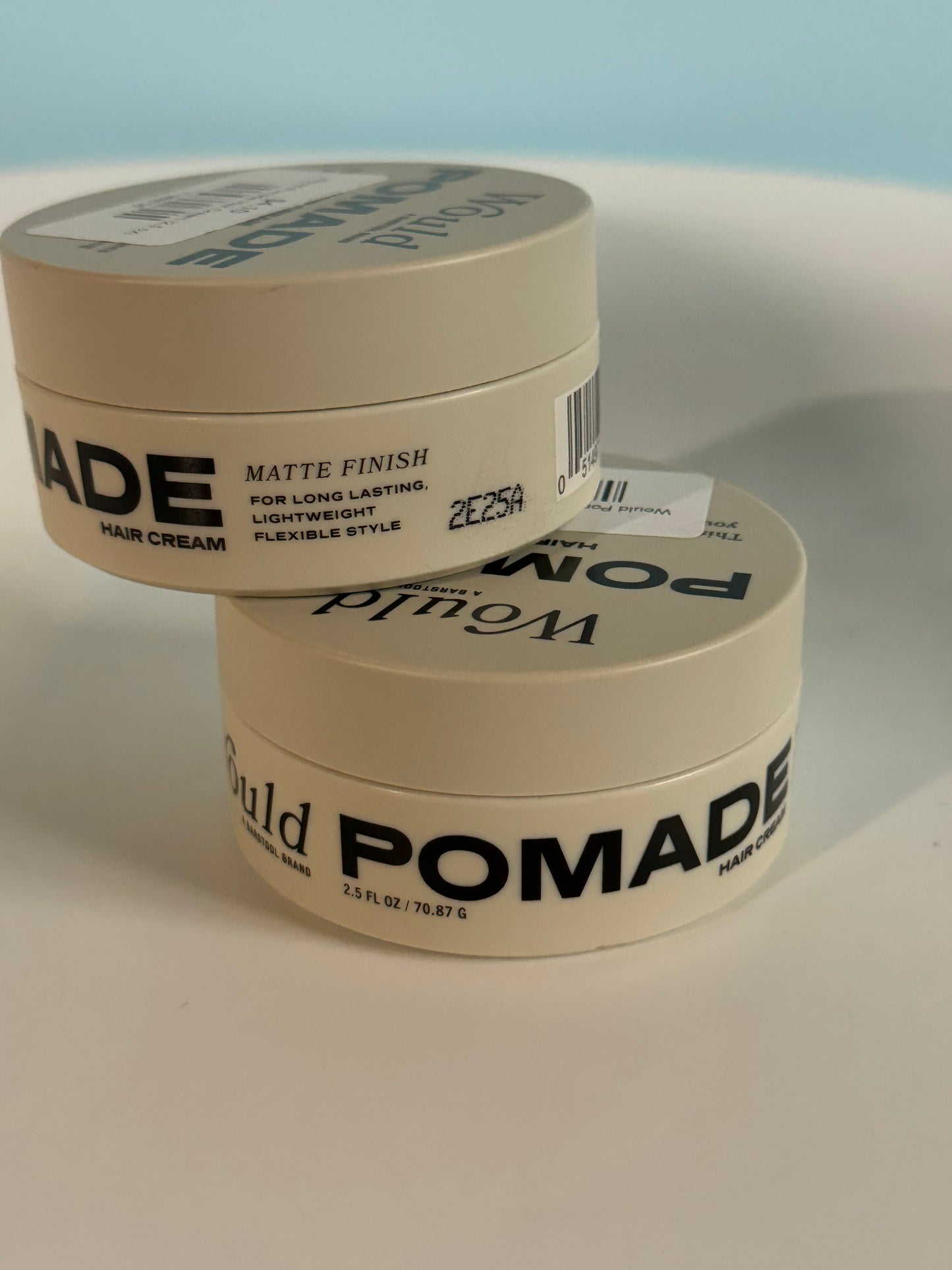 2 Would Pomade Hair Cream for Men - 2.5 Oz Natural Hair Styling Cream - Matte Finish, Water-Based Medium Hold, Lightweight & Flexible, Soft Touch, Flake-Free