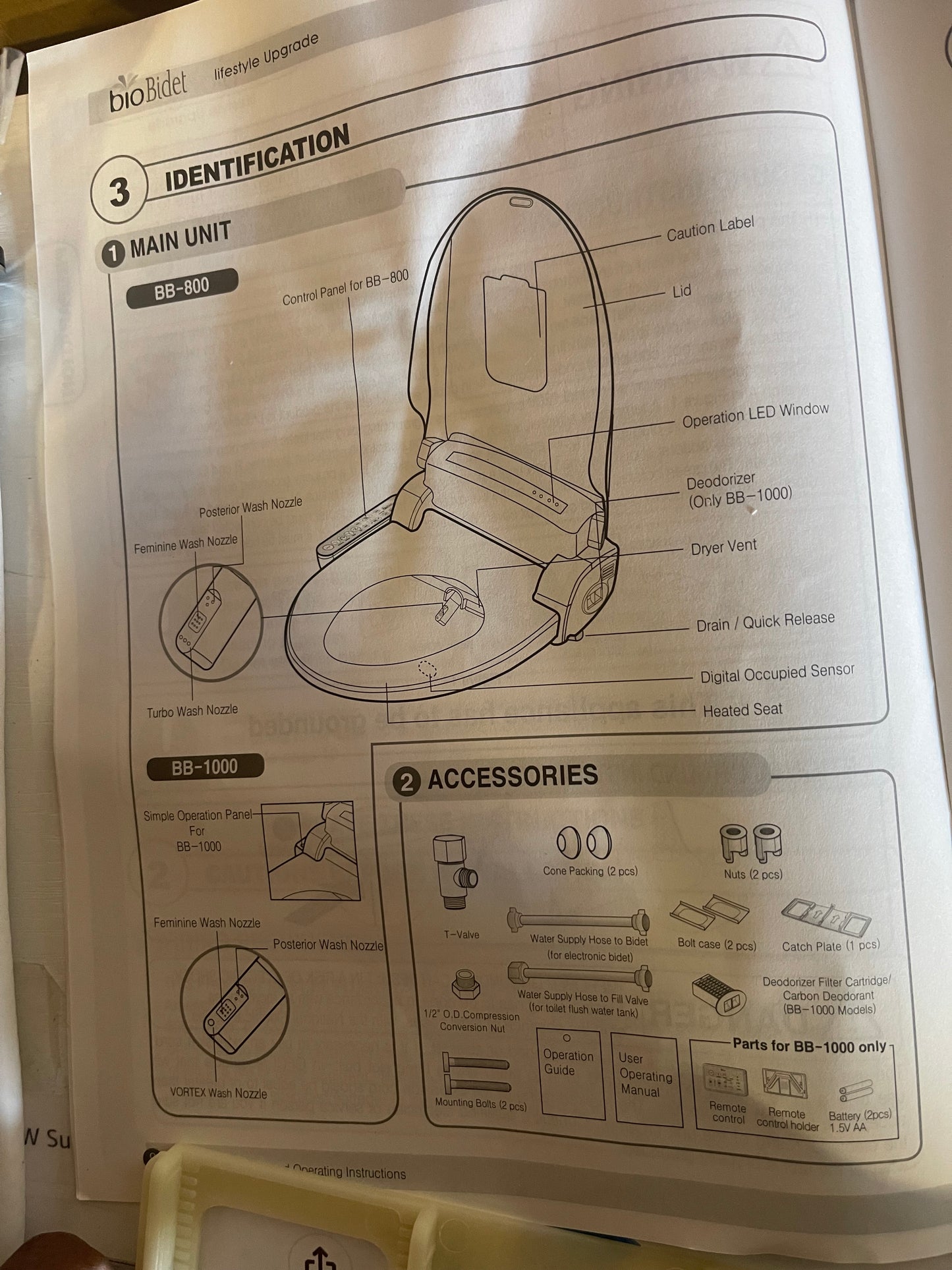 Bio Bidet BB1000 Electric Bidet Toilet Seat, Warm Water with Air Dryer, Heated Seat with Slow Close Lid, Remote Control, Elongated White