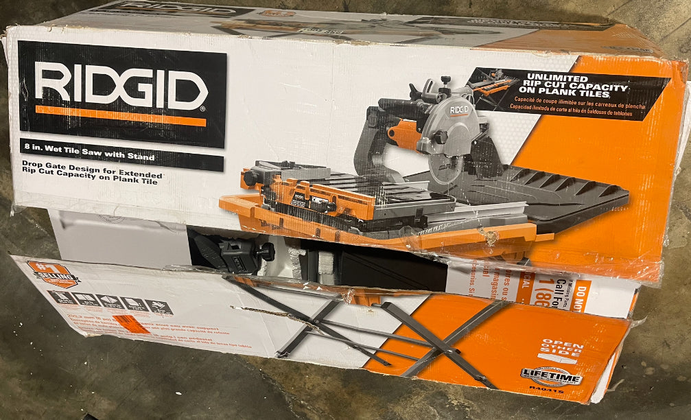 12 Amp 8 in. Blade Corded Wet Tile Saw with Extended Rip