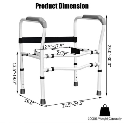 Steel Safety Toilet Rail with Created
Fixable Clamp