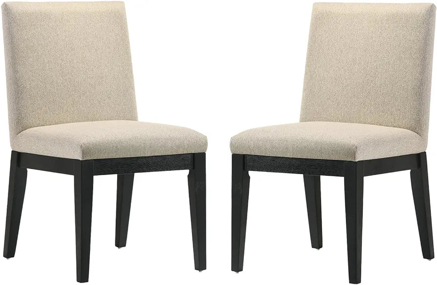 Lilola Home Jasper Set of 2 Beige Contemporary Fabric Dining Chair