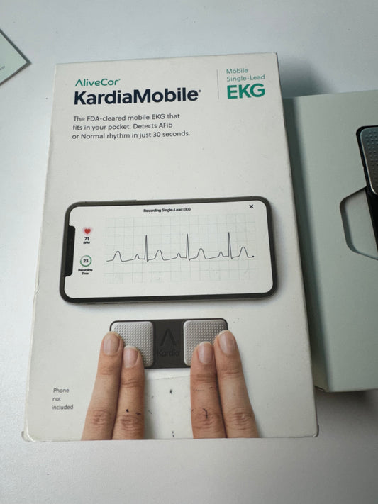 KardiaMobile 1-Lead Personal EKG Monitor, Record EKGs at Home, Detects AFib and Irregular Arrhythmias, Instant Results in Seconds Easy to Use Works with Phones & Tablets