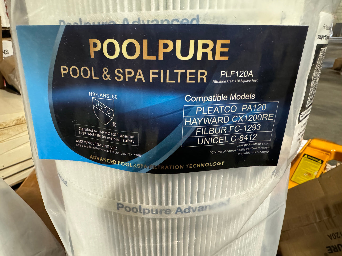 POOLPURE PA120 Pool Filter Replaces Hayward C1200, CX1200RE, Unicel C-8412, Filbur FC-1293, Clearwater II 125, Waterway Pro Clean PCCF-125, 817-0125N, 120 sq.ft Cartridge, 2 Pack