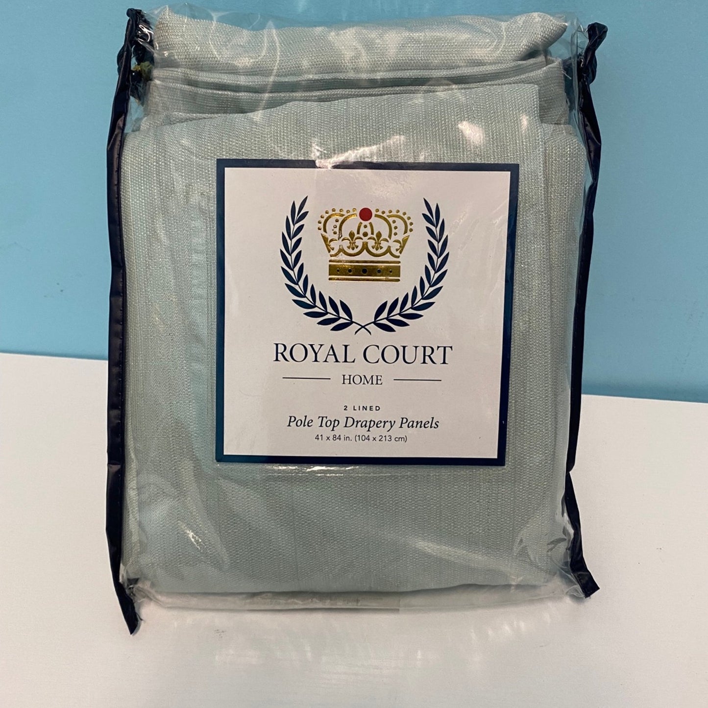 Royal Court Water's Edge Aqua Curtain Pair