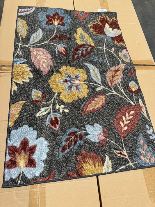 Maples Garden Floral Accent Rug Gray 30in x 46in