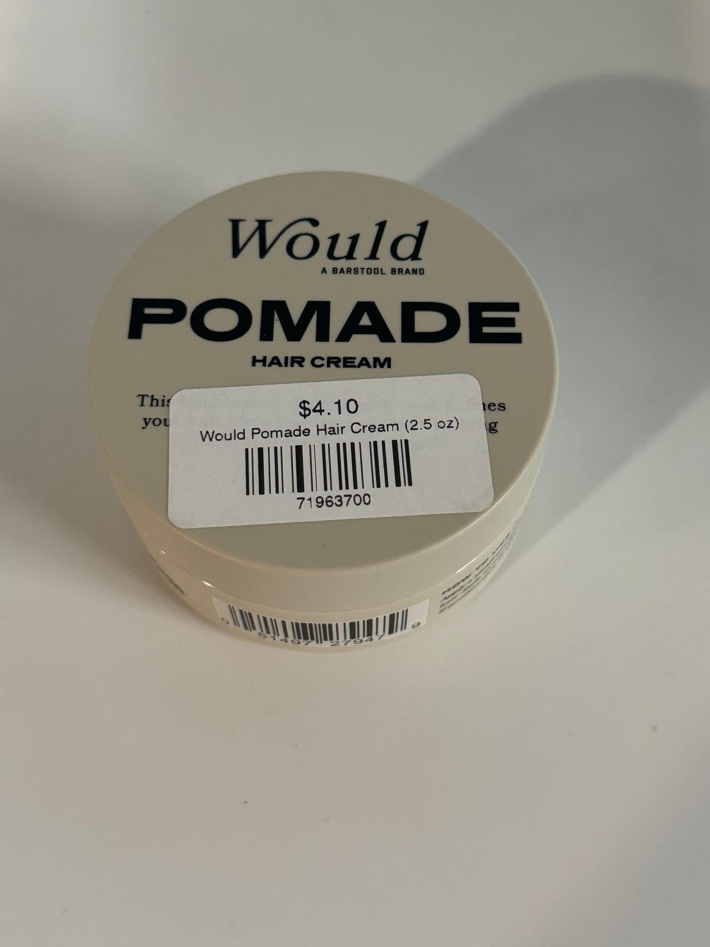 2 Would Pomade Hair Cream for Men - 2.5 Oz Natural Hair Styling Cream - Matte Finish, Water-Based Medium Hold, Lightweight & Flexible, Soft Touch, Flake-Free