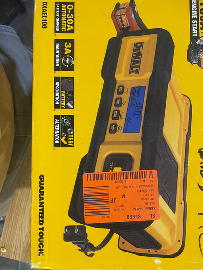 DEWALT
Professional 30 Amp Battery Charger, 3 Amp Battery Maintainer with 100 Amp Engine Start