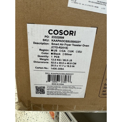 Cosori - Smart Air Fryer Toaster Oven CTO-R251S