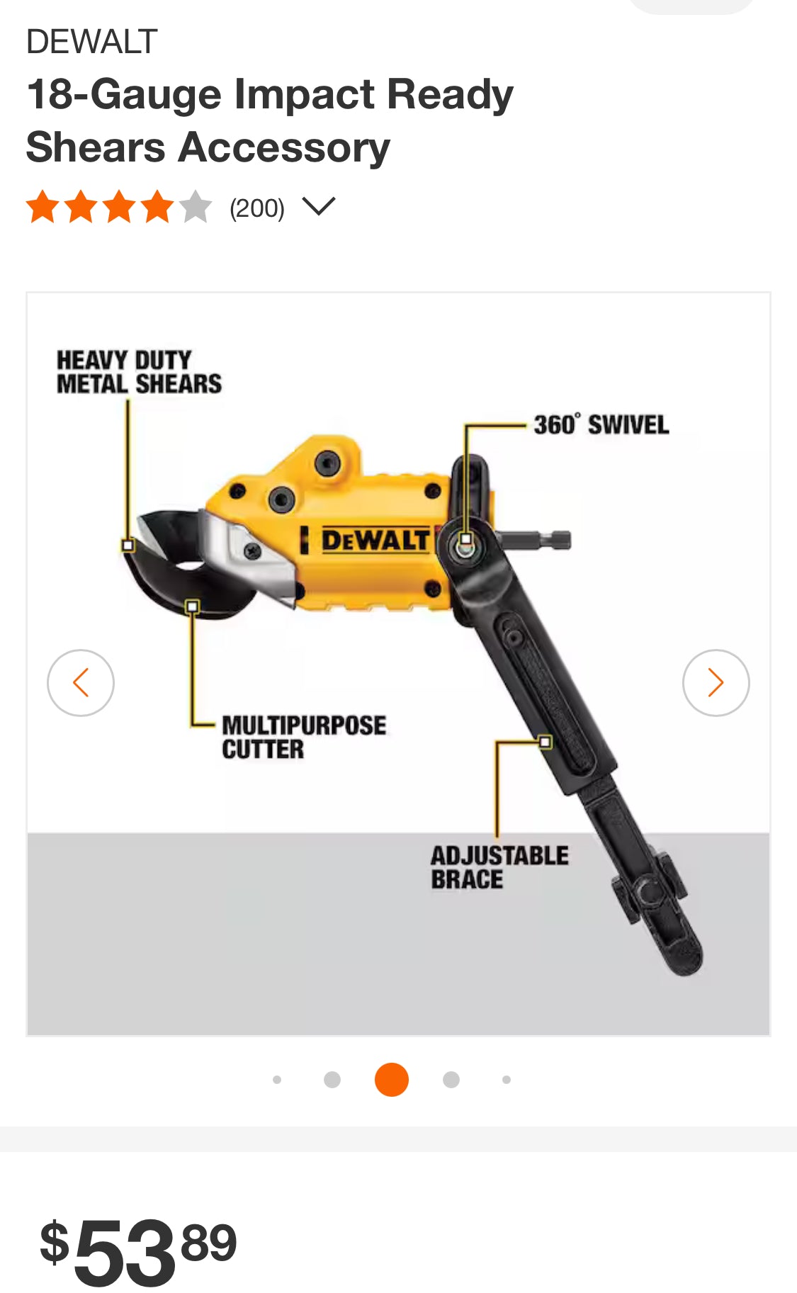 DEWALT
18-Gauge Impact Ready Shears Accessory