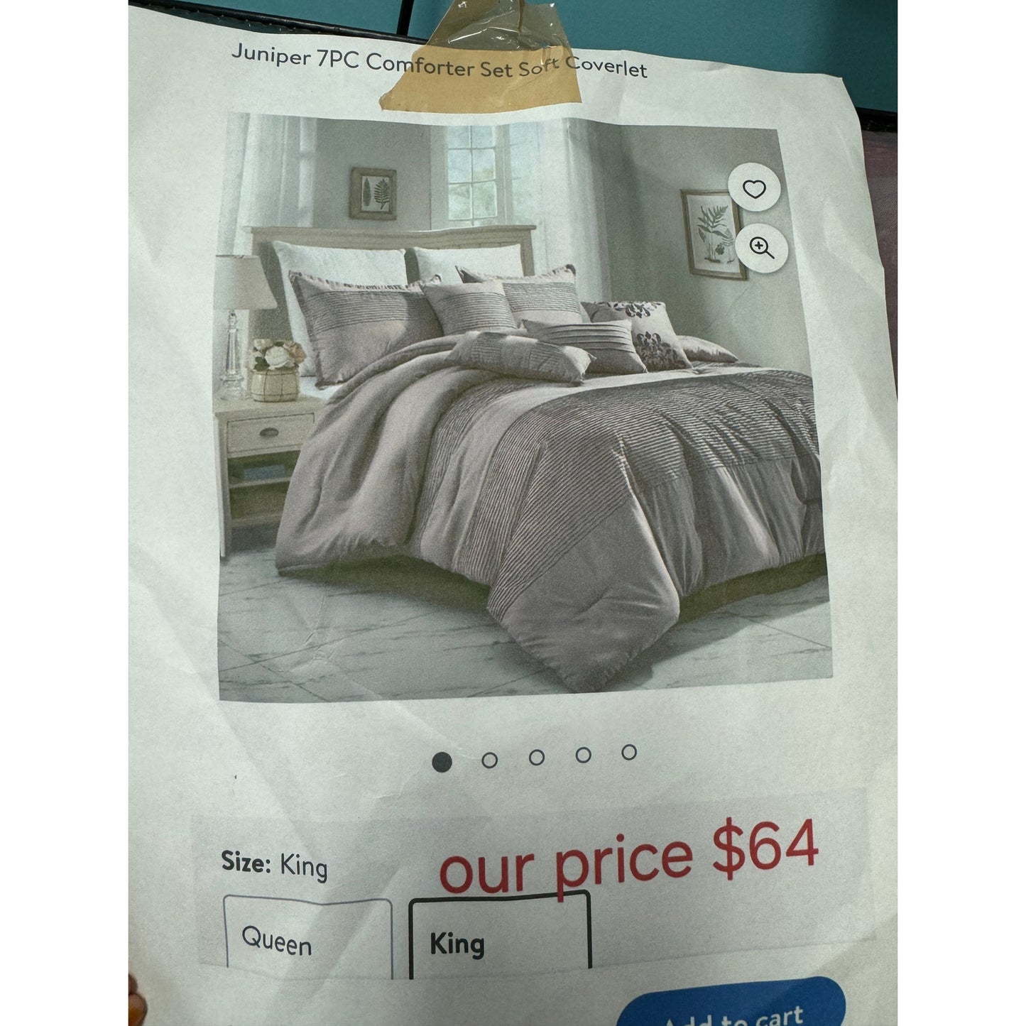 Juniper 7PC Comforter Set Soft Coverlet