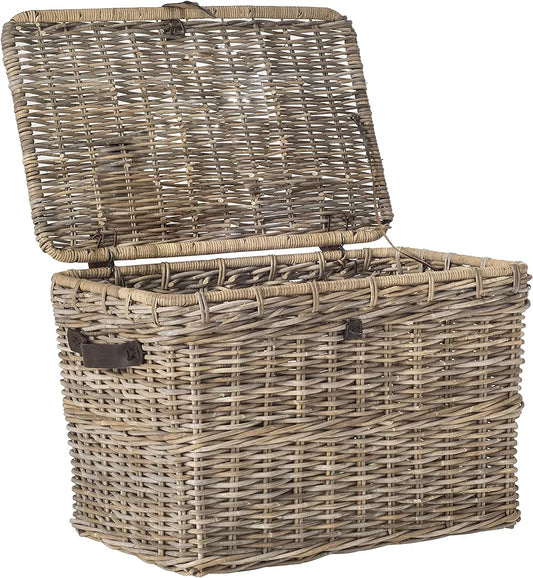 Safavieh Home Collection Amancio Grey Wicker Storage Trunk