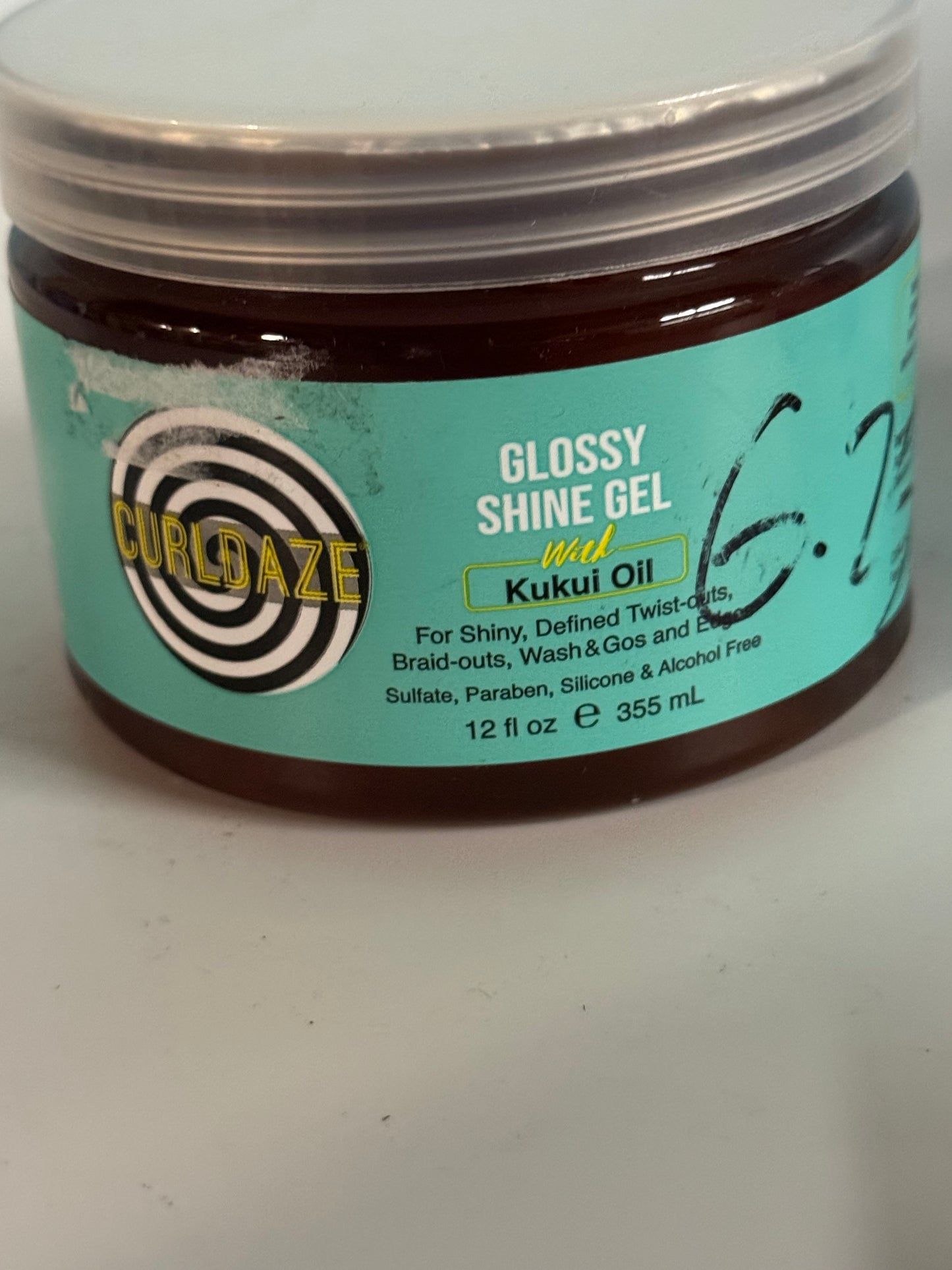 CurlDaze Shine Gel with Kukui - 12 fl oz