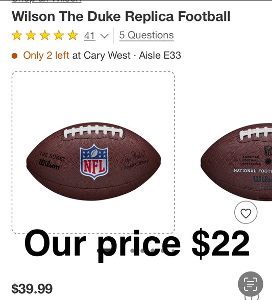 Wilson The Duke Replica Football