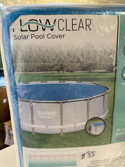 Flow clear solar pool cover