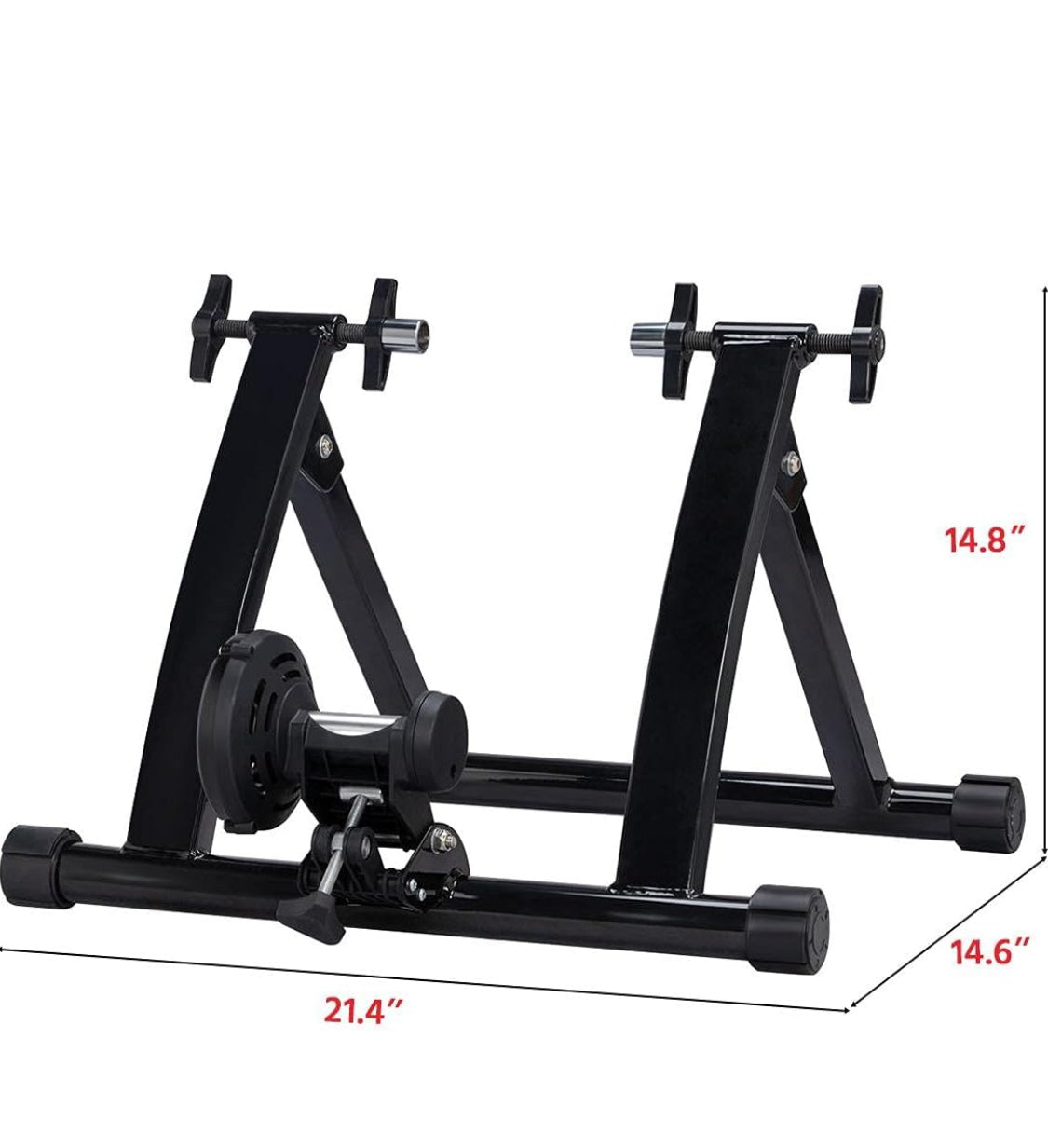 Yaheetech Magnetic Bike Trainer Stand Premium Steel Bike Bicycle Indoor Exercise Bike Stationary Workout Trainer Stand Fits for 26in-28in, 700C Wheels