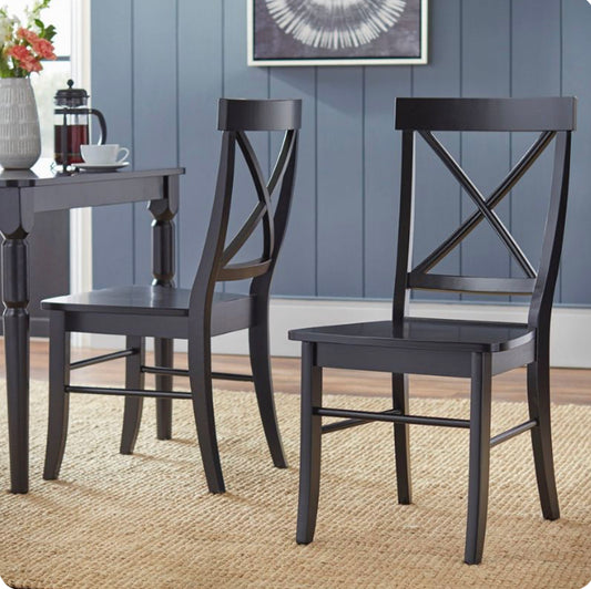 Set of 2 Albury Cross Back Dining Chairs - Buylateral