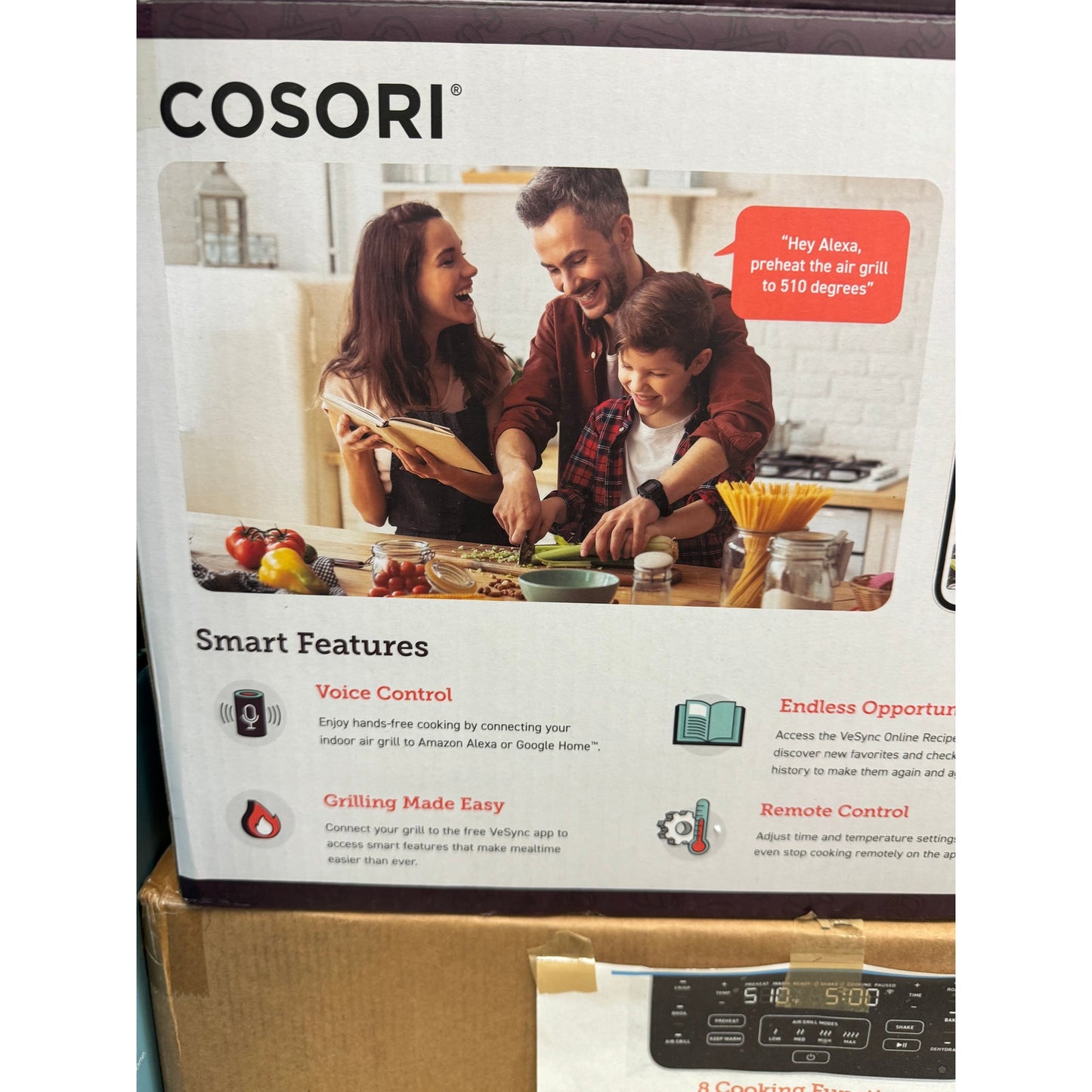 COSORI Electric Smokeless Indoor Grill & Smart XL Air Fryer Combo, 8-in-1, 6QT