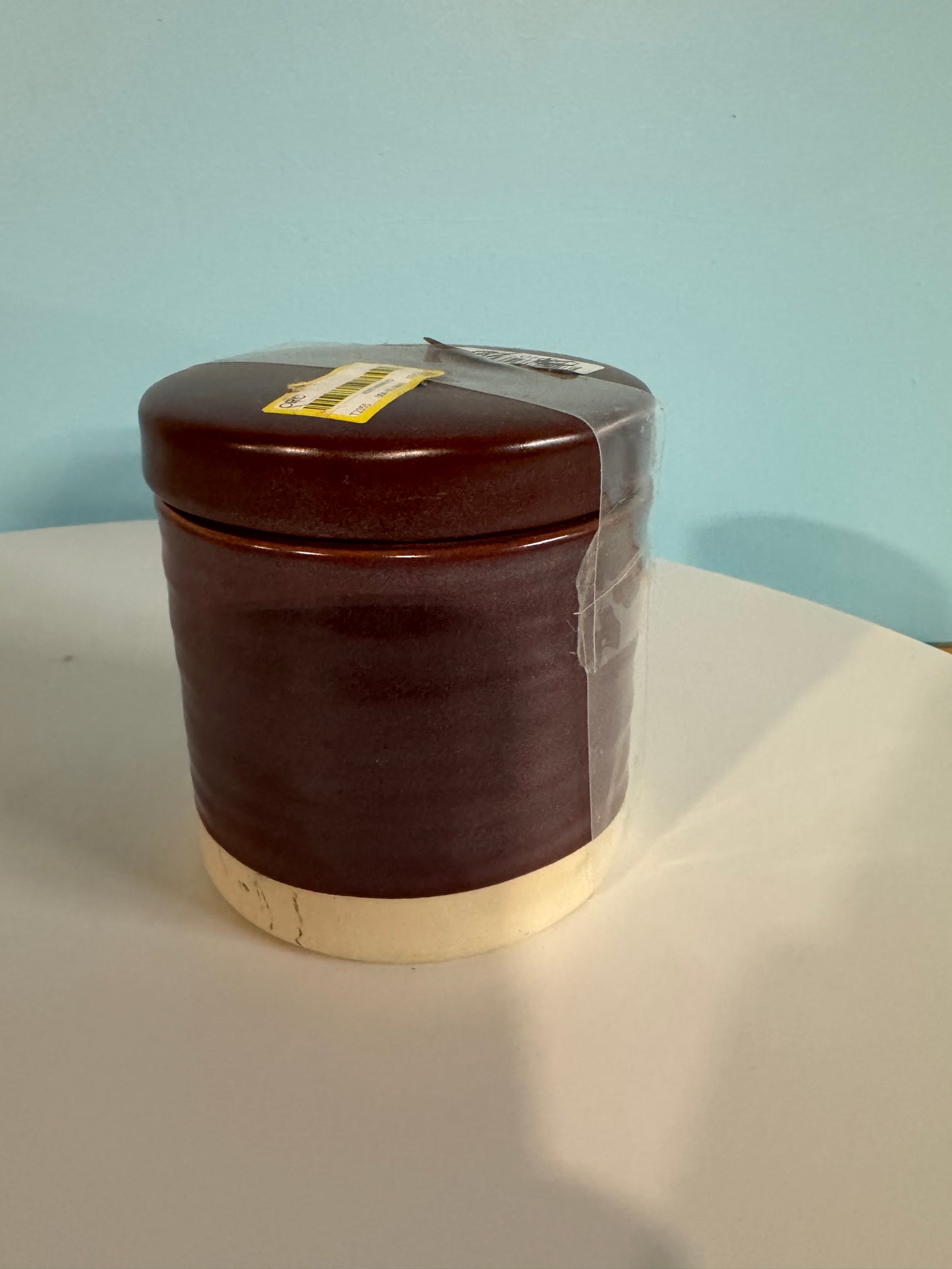 Threshold Brown Ceramic Canister Brown  4.2" Height x 4" Wide