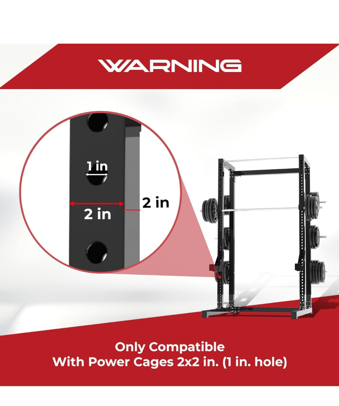 Yes4All 500 LBS Capacity - Dip Bars for 2x2 with 1" Hole Power Cage, Squat Rack Attachments - Multi-Grip Handles Dip Attachment for Dips, Pull Up, Push-up