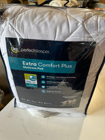 Serta - Extra comfort plus mattress pad, 300 thread count, queen